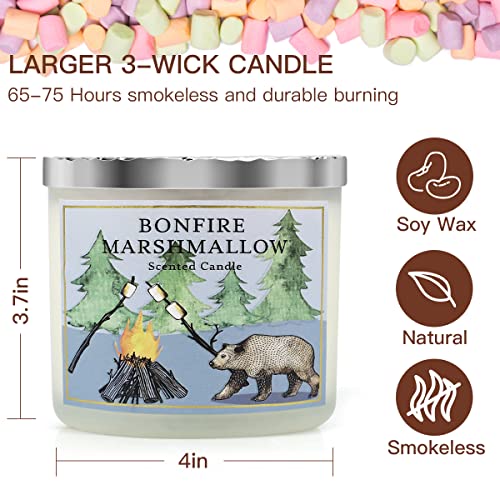 3 Pack Candles Gifts for Women, 13.4Oz Large 3 Wick Scented Candle, Candles for Home Scented, Aromatherapy Gift Set for Birthday, Natural Soy Wax with Essential Oils for Stress Relief