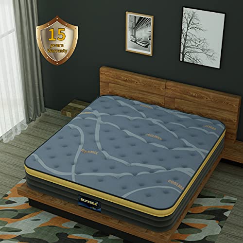 Elfreda Short Queen Mattress, RV Mattress (60''x74 12 inch Pillow Top Innersprings Hybrid Mattress, Memory Foam and Pocket Spring Firm Mattress, Supportive & Pressure Relief Mattress, Bed in a Bag