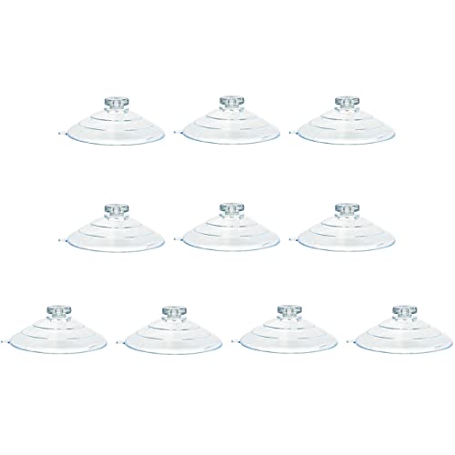 Ruiwaer 10pcs 60mm Large Suction Cups Use for Veg Ledge Shelf, Wreath, Sign, Christmas Ornament, Suncatchers, Decorations, Bird Feeder, Hanger, Windshield (Load-Bearing: 7 Pounds), Transparent