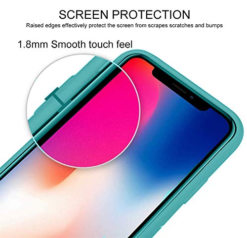 UnnFiko Silicone Case Compatible with iPhone Xs Max, Adjustable Crossbody Necklace, Lanyard Neck Strap Protective Case Cover (Ice Blue, iPhone Xs Max)