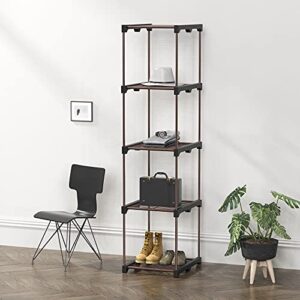 Simple Houseware Storage Shelves Multipurpose 5-Tier Freestanding Closet Organizer Kitchen Tower Rack, Bronze