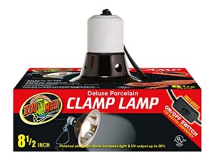 8.5" reptile deluxe porcelain clamp lamp 150w maximum - includes attached dbdpet pro-tip guide