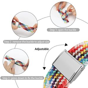 Bagoplus Compatible with Apple Watch iWatch Bands 49mm 38mm 40mm 41mm 42mm 44mm 45mm Women Men, Adjustable Braided Solo Loop Stretchable Elastics Sport for iWatch Series 8/7/6/SE/5/4/3/2/1/Ultra