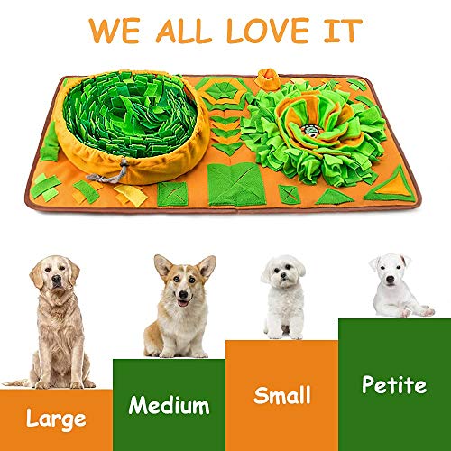 AWOOF Snuffle Mat for Dogs, 34.6" x 19.6" Dog Feeding Mat, Sniff Mat Interactive Dog Puzzle Toys, Enrichment Nosework Feed Games for Stress Relief and Slow Eating Encourages Natural Foraging Skills