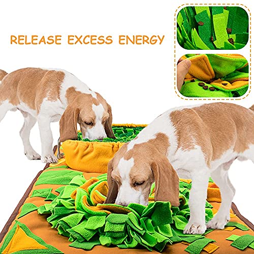 AWOOF Snuffle Mat for Dogs, 34.6" x 19.6" Dog Feeding Mat, Sniff Mat Interactive Dog Puzzle Toys, Enrichment Nosework Feed Games for Stress Relief and Slow Eating Encourages Natural Foraging Skills