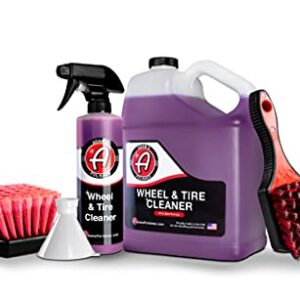 Adam's Wheel & Tire Cleaner Bundle - A Chemical Formula That Combines Our Wheel Cleaner & Tire & Rubber Into an All in One Formula - Works On Alloy Chrome Aluminum Clear-Coated Painted Rims