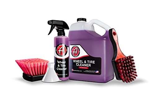 Adam's Wheel & Tire Cleaner Bundle - A Chemical Formula That Combines Our Wheel Cleaner & Tire & Rubber Into an All in One Formula - Works On Alloy Chrome Aluminum Clear-Coated Painted Rims