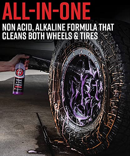 Adam's Wheel & Tire Cleaner Bundle - A Chemical Formula That Combines Our Wheel Cleaner & Tire & Rubber Into an All in One Formula - Works On Alloy Chrome Aluminum Clear-Coated Painted Rims