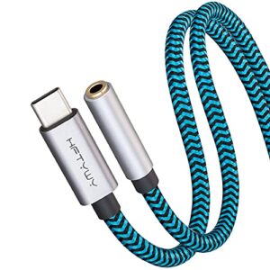 usb c to 3.5mm headphone extension cable usb type c to aux audio jack hi-res dac dongle cable cord,usb c to 3.5mm audio aux jack cable for car stereo,headphone, tablet. smartphones and more (4ft)