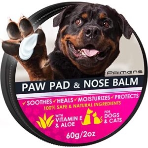 natural dog paw balm, dog paw protection for hot pavement, dog paw wax for dry paws & nose, canine paw moisturizer for cracked paws, cream butter for cat, dogs paw protectors, paw pad lotion (2 oz)