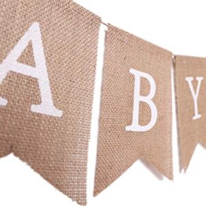 Sweet Baby Girl Burlap Banner - Sweet Baby Boy Shower Decorations, Rustic Baby Shower Decorations, Photo Decoration Props (Sweet Baby Girl Pink)