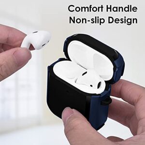 Airpods Case Cover, CAGOS Cool Armor for Airpod Case, [No Slip] Protective Hard Cover Compatible with Apple AirPods 2 Gen 1, for Men, Women (Blue)