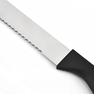 10Inch Stainless Steel Cake Knife Plastic Handle Baking Pastry Spatulas Serrated Bread Knife Kitchen Baking Tool