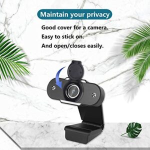 Webcam Lens Cap,Gelrhonr Webcam Privacy Cover for HD Pro Webcam C920 C922 C930e,Protecting Your Privacy Security 2PCS (Black-Large)