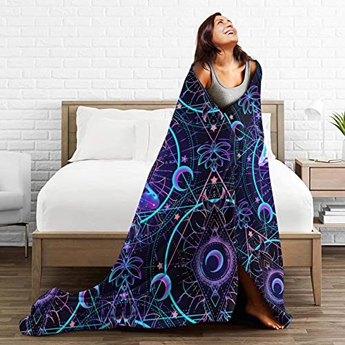 Gaseekry Blanket Psychedelic Magic Mushrooms Fleece Flannel Throw Blankets for Couch Bed Sofa Car,Cozy Soft Blanket Throw Queen King Full Size for Kids Women Adults 80"X60"