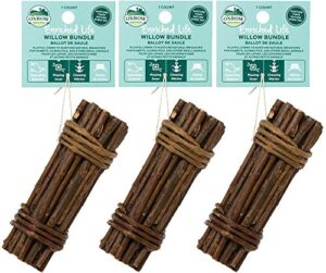 oxbow 3 pack of enriched life willow bundle small animal chew toys