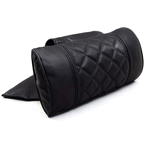 Octane Seating Recliner Head & Neck Pillow | Diamond Stitch | Black Leather
