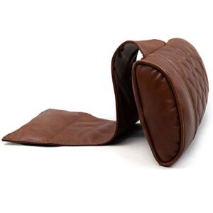 Octane Seating Recliner Head & Neck Pillow | Diamond Stitch | Cognac Leather