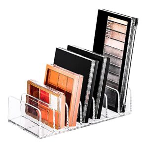acrylic eyeshadow palette makeup organizer - bathroom sink vanity trays, accessories storage organizer use for closet, shelf, drawer, sunglasses, wallets - 7 sections (small)