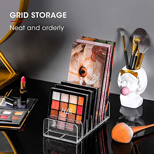 Acrylic Eyeshadow Palette Makeup Organizer - Bathroom Sink Vanity Trays, Accessories Storage Organizer Use for Closet, Shelf, Drawer, Sunglasses, Wallets - 7 Sections (small)