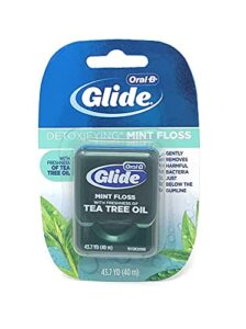 oral-b glide mint dental floss with the freshness of tea tree oil 40m (pack of 6)