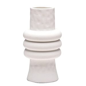 anding white ceramic vase is a nordic minimalist style decoration, creative vase, used for decoration, kitchen, office or living room, modern geometric decorative vase for home decoration (a398white)