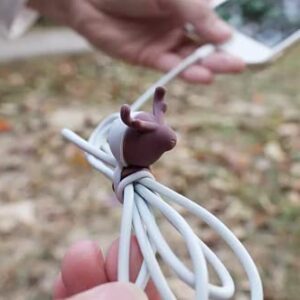 Magnetic Animal Cable Wraps - Multipurpose - Flexible and Durable - Hedgehog and Elk