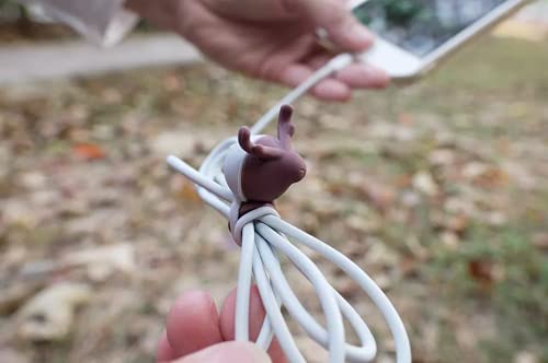 Magnetic Animal Cable Wraps - Multipurpose - Flexible and Durable - Hedgehog and Elk