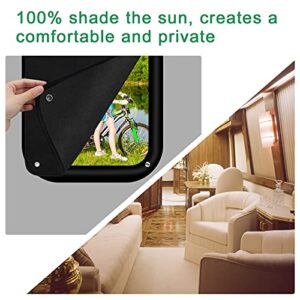 AngleKai Door Window Shade Cover for RV, 24 X 16 Inch Waterproof Thin Sun Shade for RV Door Window Camper Blackout Door Window Shade