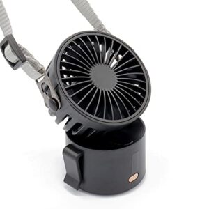 amadething portable neck fan, desk fan, rechargeable personal small fan, mini fan, portable neck fan with 3 wind speeds (black)