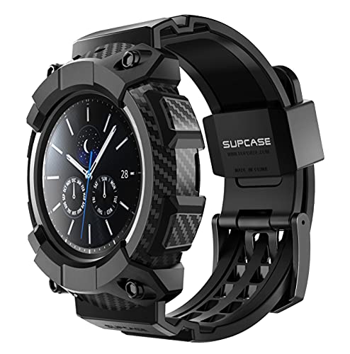 SUPCASE [Unicorn Beetle Pro] Series Case for Galaxy Watch 3 [45mm] 2020 Release, Rugged Protective Case with Strap Bands (Black)