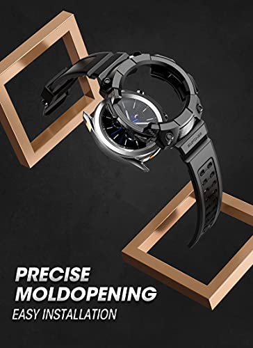 SUPCASE [Unicorn Beetle Pro] Series Case for Galaxy Watch 3 [45mm] 2020 Release, Rugged Protective Case with Strap Bands (Black)