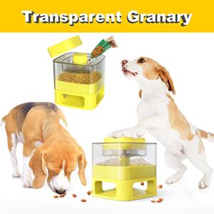 CONGQUEEN Automatic Pet Feeder Dog&Cat Toy Slow Feeder Pets Food Container Dispenser Funny Toys, Pets Food Catapult Feeder Dog Food Feeder