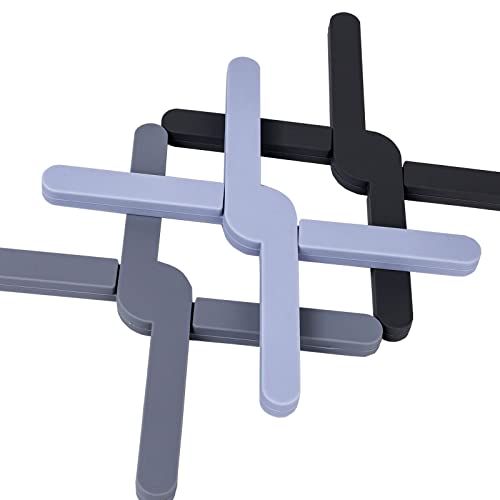 Trivet for Hot Pots and Pans 3 Pieces Cross Silicone Foldable Large Trivets for Hot Dishes and Iron, Trivet Set