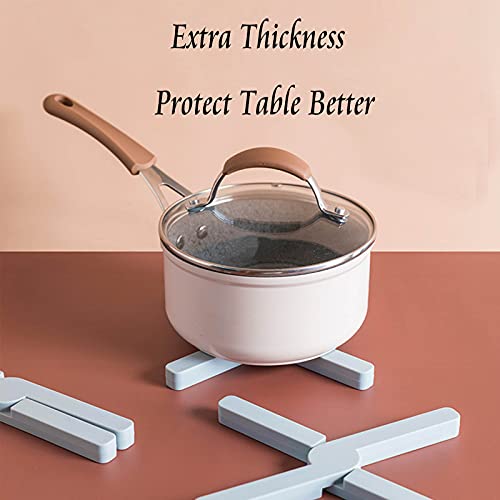 Trivet for Hot Pots and Pans 3 Pieces Cross Silicone Foldable Large Trivets for Hot Dishes and Iron, Trivet Set