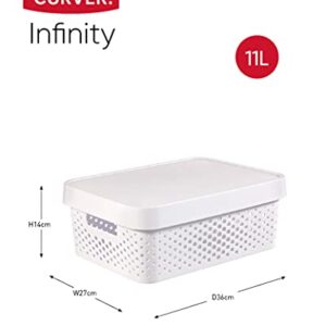 Curver Infinity Dots - White - 2 x 45 Litre and 2 x 11 Litre