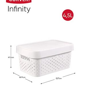 Curver Infinity Dots - White - 2 x 45 Litre and 2 x 11 Litre