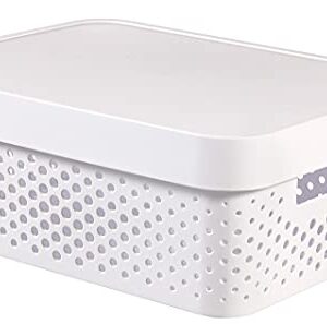 Curver Infinity Dots - White - 2 x 45 Litre and 2 x 11 Litre