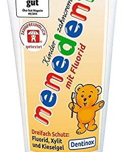 3x50 ml NENEDENT Toothpaste for Children up 0 to 6 Years with Raspberry-Strawberry Flavour | Germany