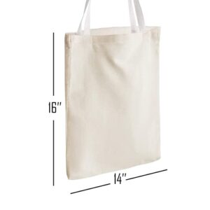 MR.R Sublimation Blanks 2 Pieces 14'X16'' Beige Reusable Canvas Tote Bag, Lightweight Grocery Shopping Bag,Gift Bags,Book Bags for Heat Transfer Printing