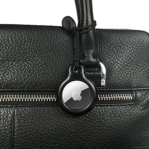 AirTag Holder with Strap and Key Ring, Hard Case for Apple Tracker with Keychain, Secure Holder 4 Pack