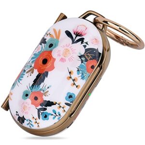 oleband galaxy buds and buds plus case with keychain and cute pattern,hard protective and anti-slip cover for samsung buds+ charging case,earbuds charging led visible,colorful flower