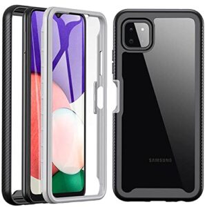 besinpo case for samsung galaxy a22 5g, samsung a22 5g phone case heavy duty defender shockproof rugged protective bumper case cover for samsung galaxy a22 5g- black