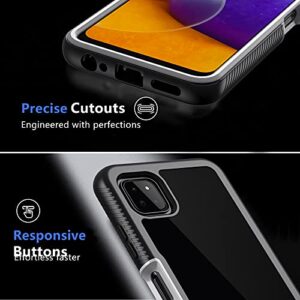 BESINPO Case for Samsung Galaxy A22 5G, Samsung A22 5G Phone Case Heavy Duty Defender Shockproof Rugged Protective Bumper Case Cover for Samsung Galaxy A22 5G- Black