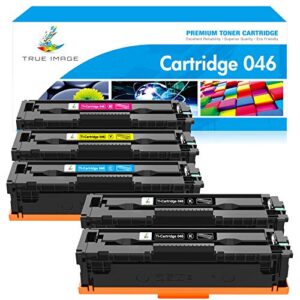 true image compatible toner cartridge replacement for canon 046 046h mf733cdw toner for canon color imageclass mf733cdw mf731cdw mf735cdw lbp654cdw mf733 printer (black cyan magenta yellow, 5-pack)