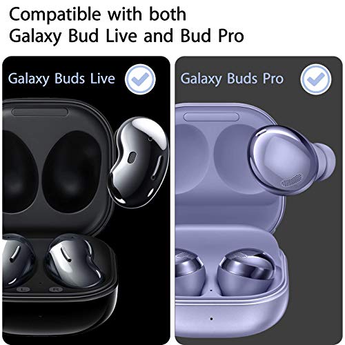 Tamiia for Samsung Galaxy Buds Pro 2 Case (2021) Samsung Galaxy Buds Pro Case (2021)/Galaxy Buds Live Case (2020)，Camo Black Soft Silicon，Night Luminous ，Comes with a Aluminum Carabiner