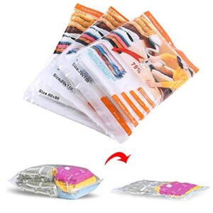 1Pcs Pratical Vacuum Compressed Storage Bags, Clothes Package Bag Bedding Pillows Organizer Household Space Saver, with Zipper and Sealing Valve, 3 Sizes Optional (80 * 110)