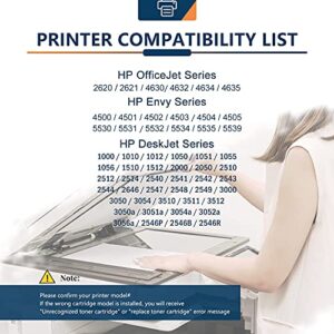 Ankink High Yield 61xl Black Color Ink Cartridge Combo Pack HP 61 HP61 XL Hp61xl Print Ink for HP Envy 4500 5530 4502 5535 5534 officejet 4630 4635 Deskjet 1000 1010 1510 Printer(1Black 1Tri-Color)