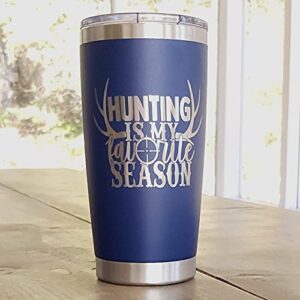 Hunting Coffee Mug, 20 oz Navy Tumbler, Mens Insulated Tumbler, Travel Mugs for Men, Hunting Gear