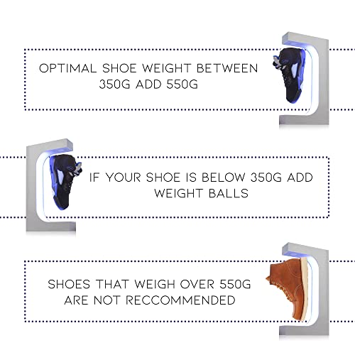 Zinco Floating Shoe Display - Levitating Shoe Display - Floating Sneaker Display - 6 LED Colors - Shoe Floating Display - Floating Shoe - Magnetic Shoe Display - Levitation Display 360 Rotation